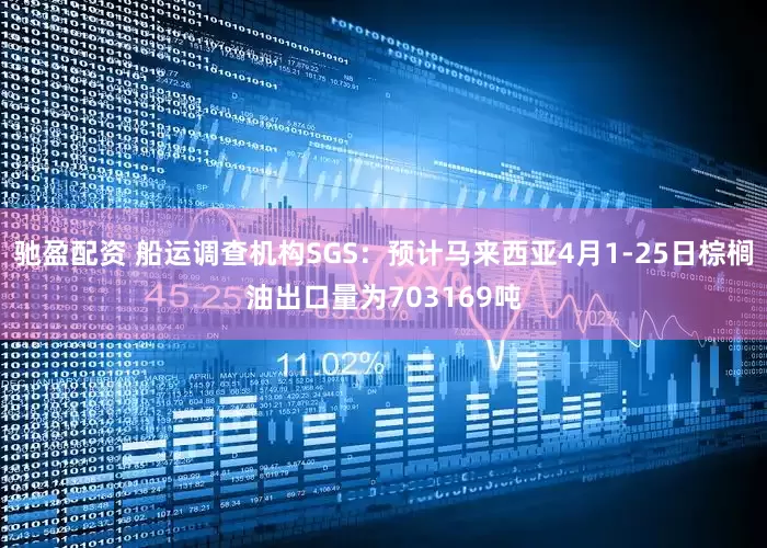 驰盈配资 船运调查机构SGS：预计马来西亚4月1-25日棕榈油出口量为703169吨